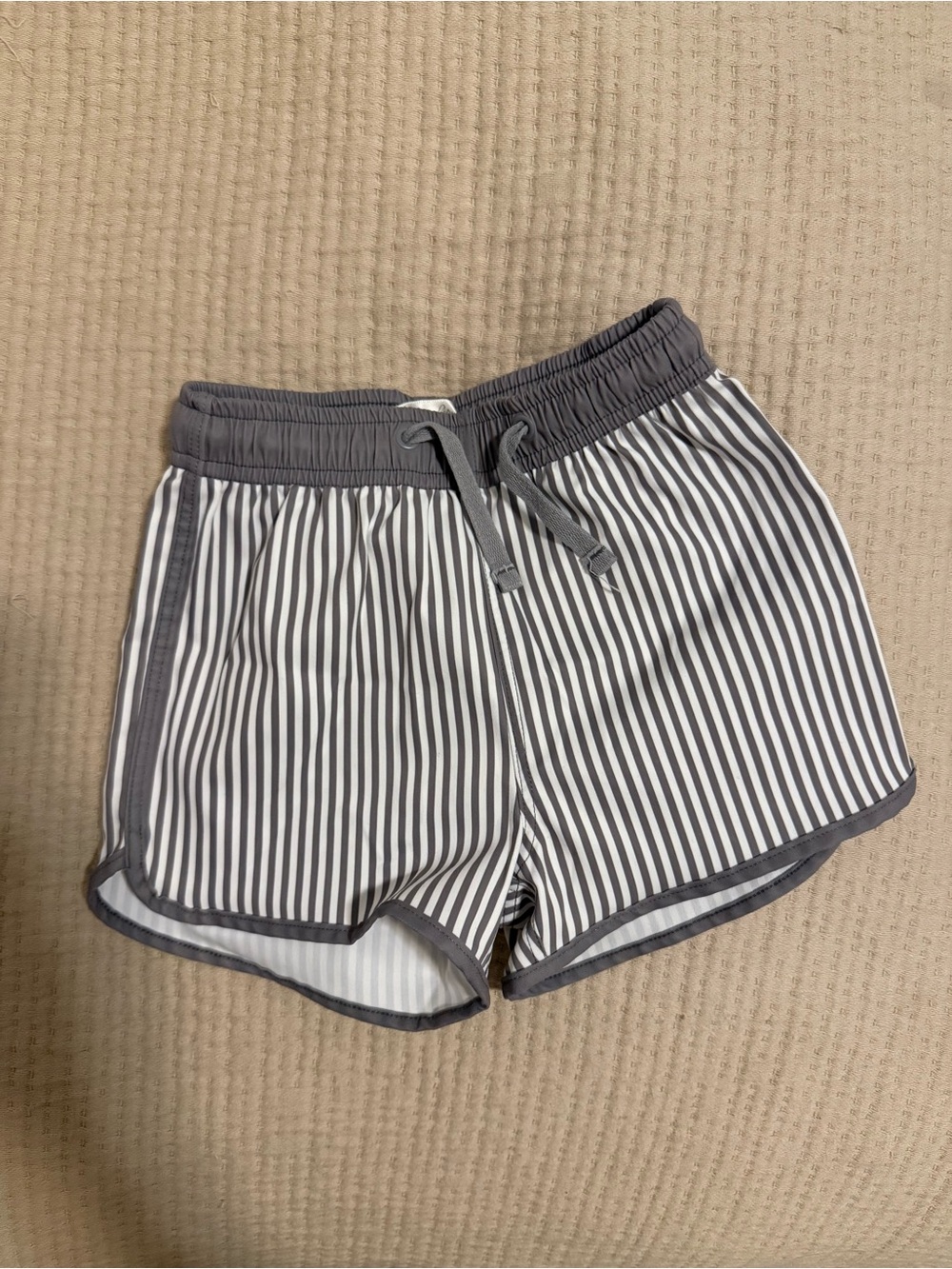 NWOT Rylee + Cru Swimsuit Trunks in Gray & White Stripe